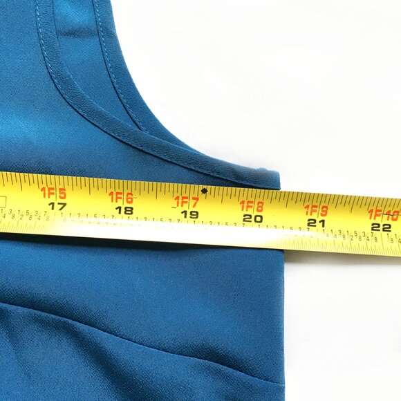 Liz Baker women's matching tank top and blouse combo, teal, size 12 - Picture 8 of 13